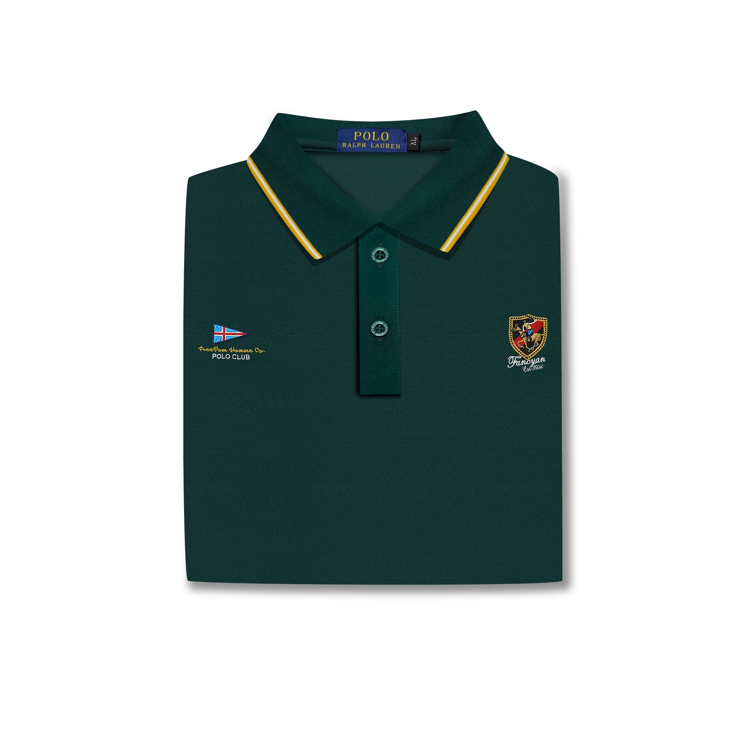 Green Polo – Yellow Trim & Crest Edition