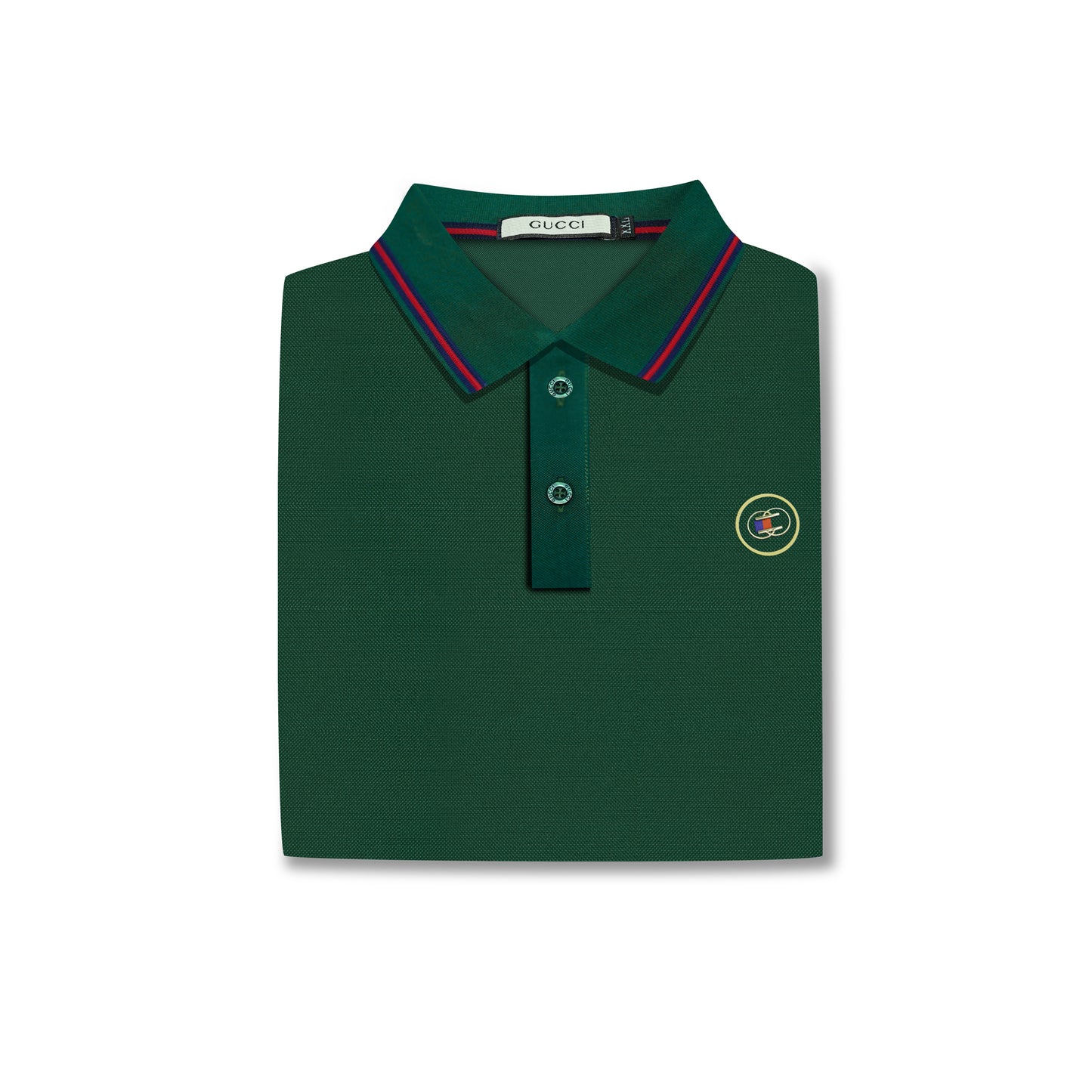 Men’s Green Polo – Badge Style Edition