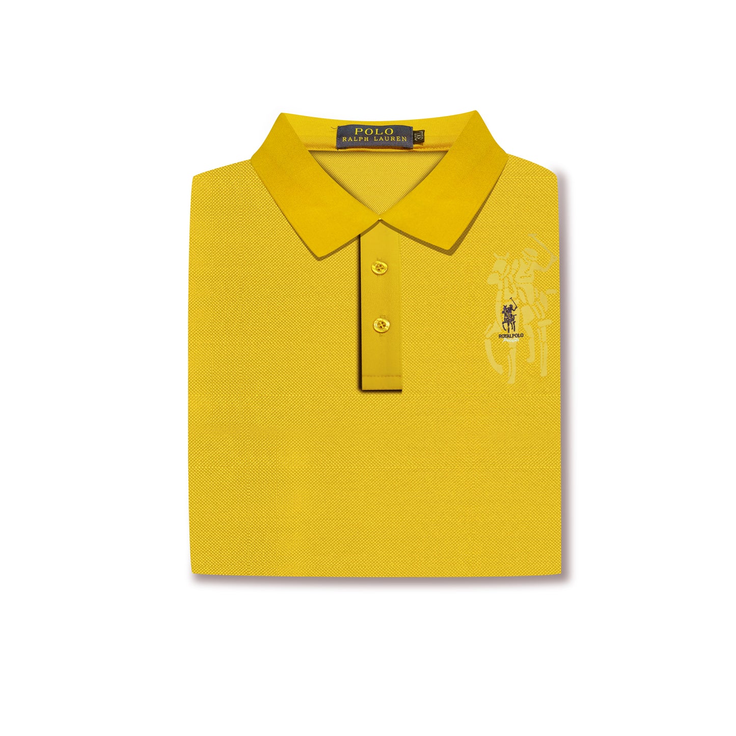 Yellow Polo – Minimal Embroidered Accent