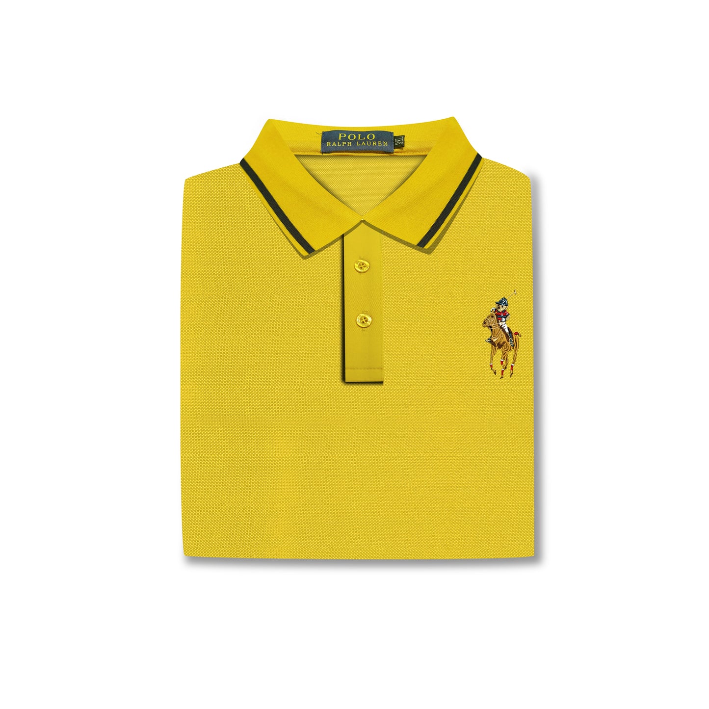 Men’s Yellow Polo – Premium Logo Collection