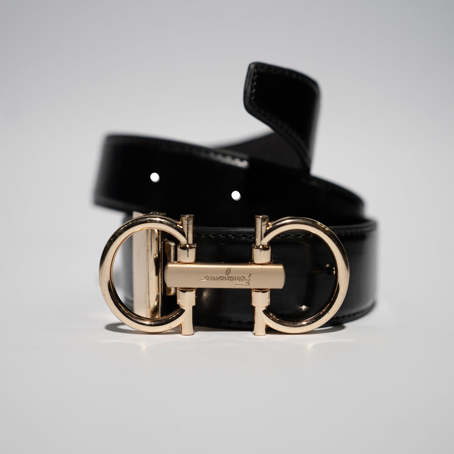 Black Genuine Leather Belt – Premium Golden Designer Buckle