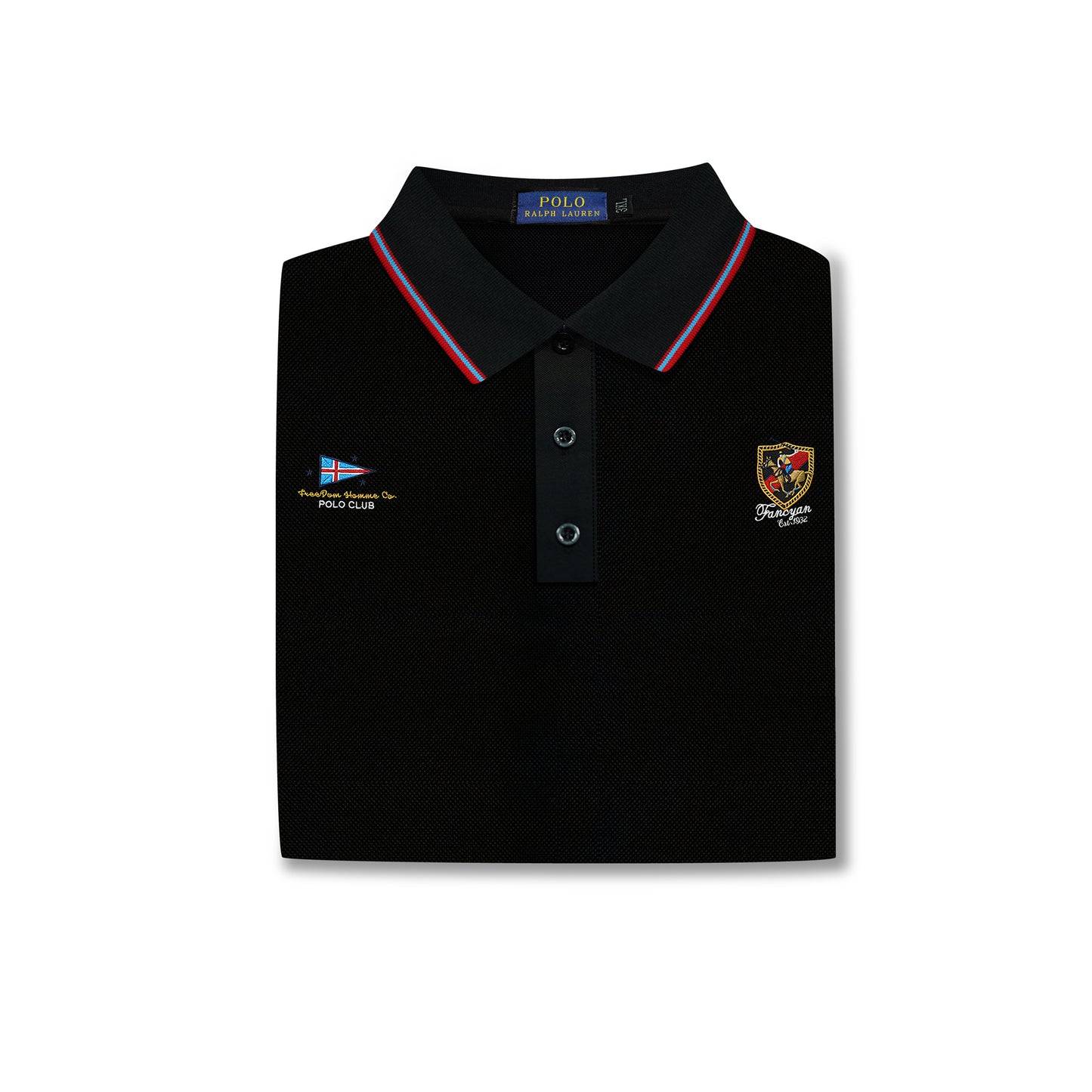 Black Polo – Crest Badge & Sport Detailing