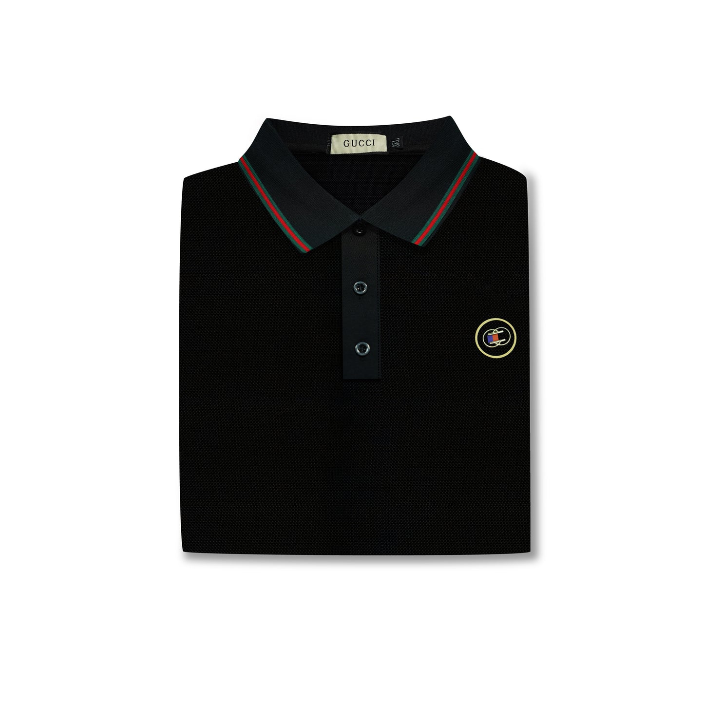 Men’s Black Polo – Classic Badge Edition