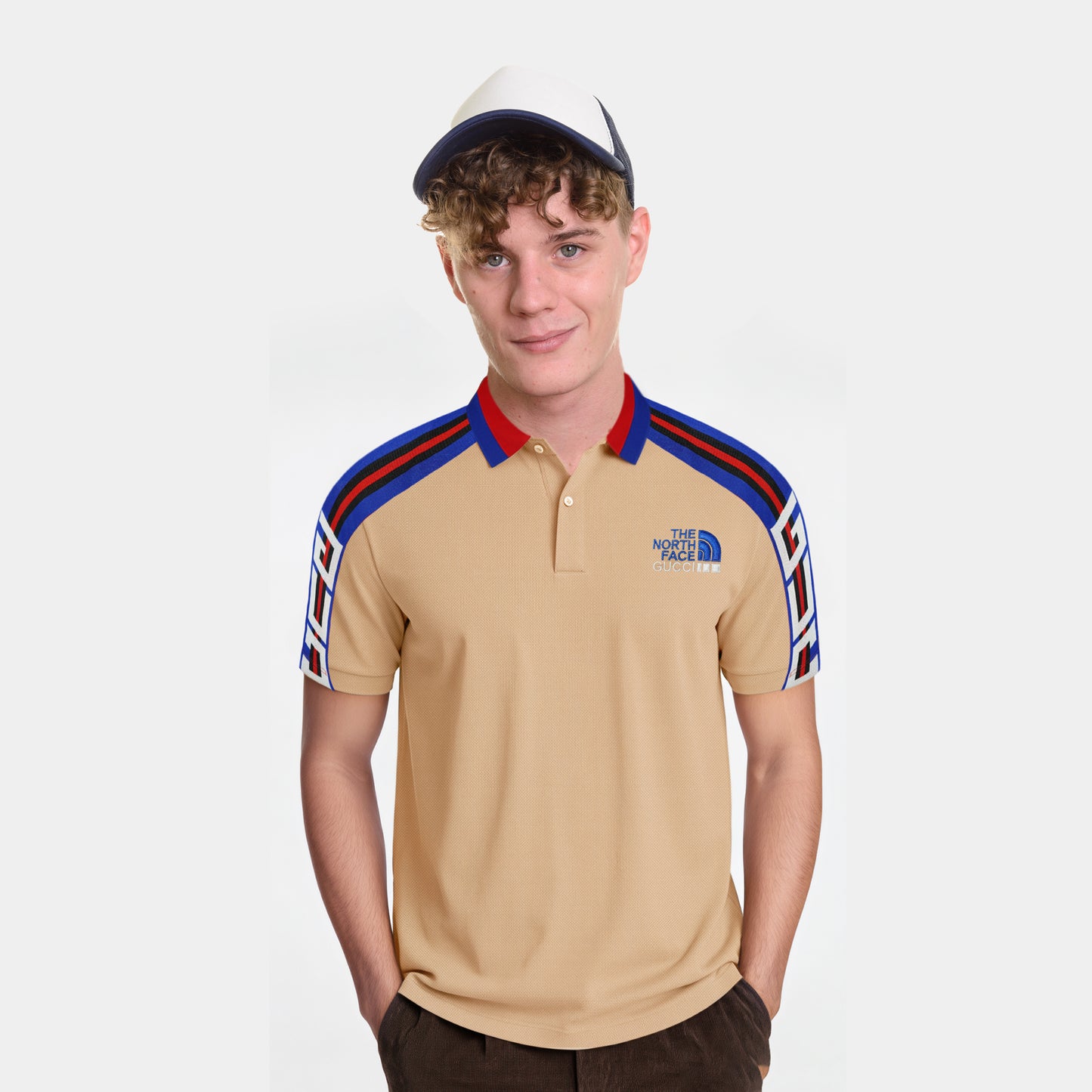 Men’s Beige Polo T-Shirt – Stylish Casual Wear