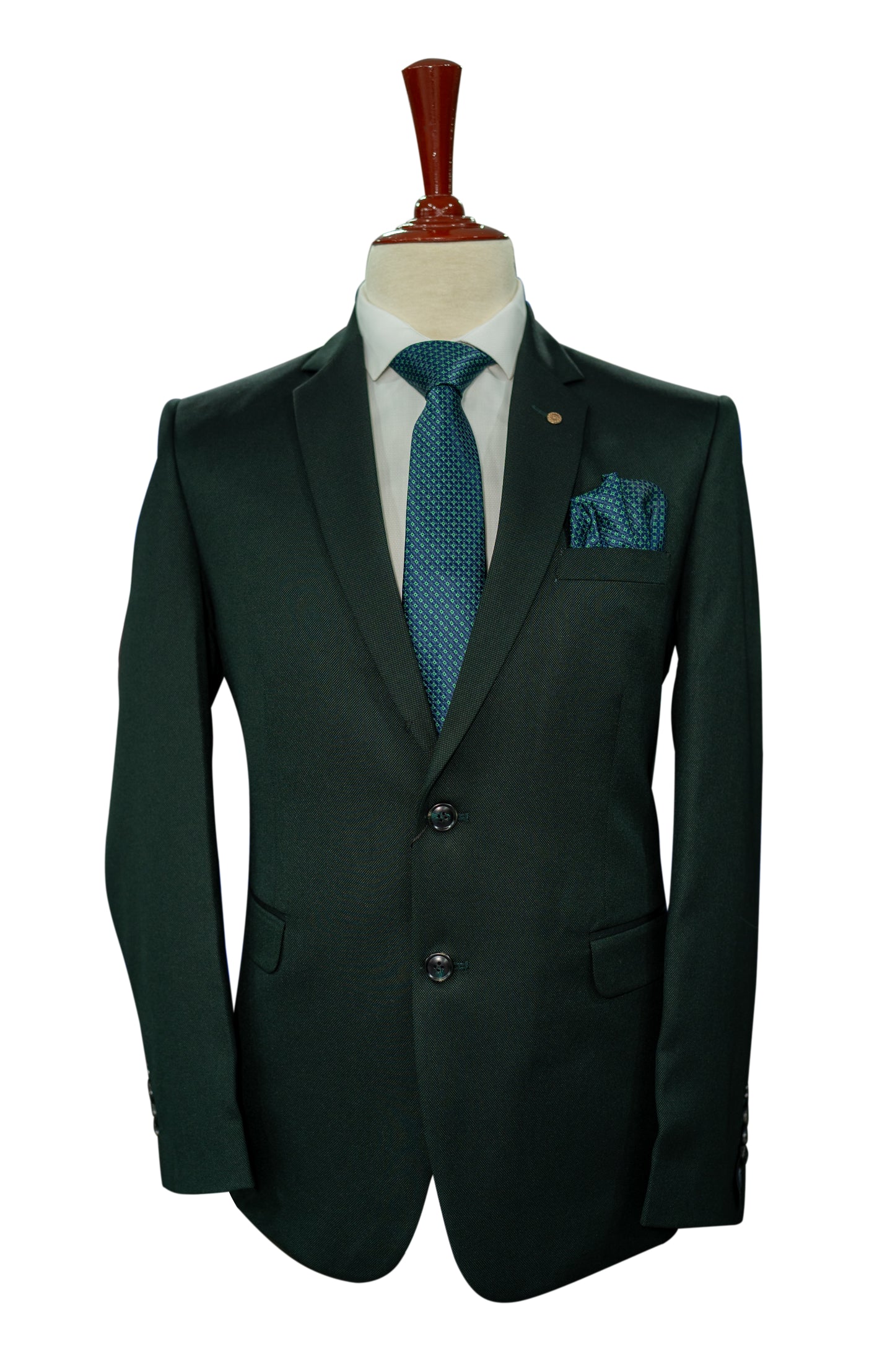 Elegant Dark Green Premium Suit – Imported Fabric