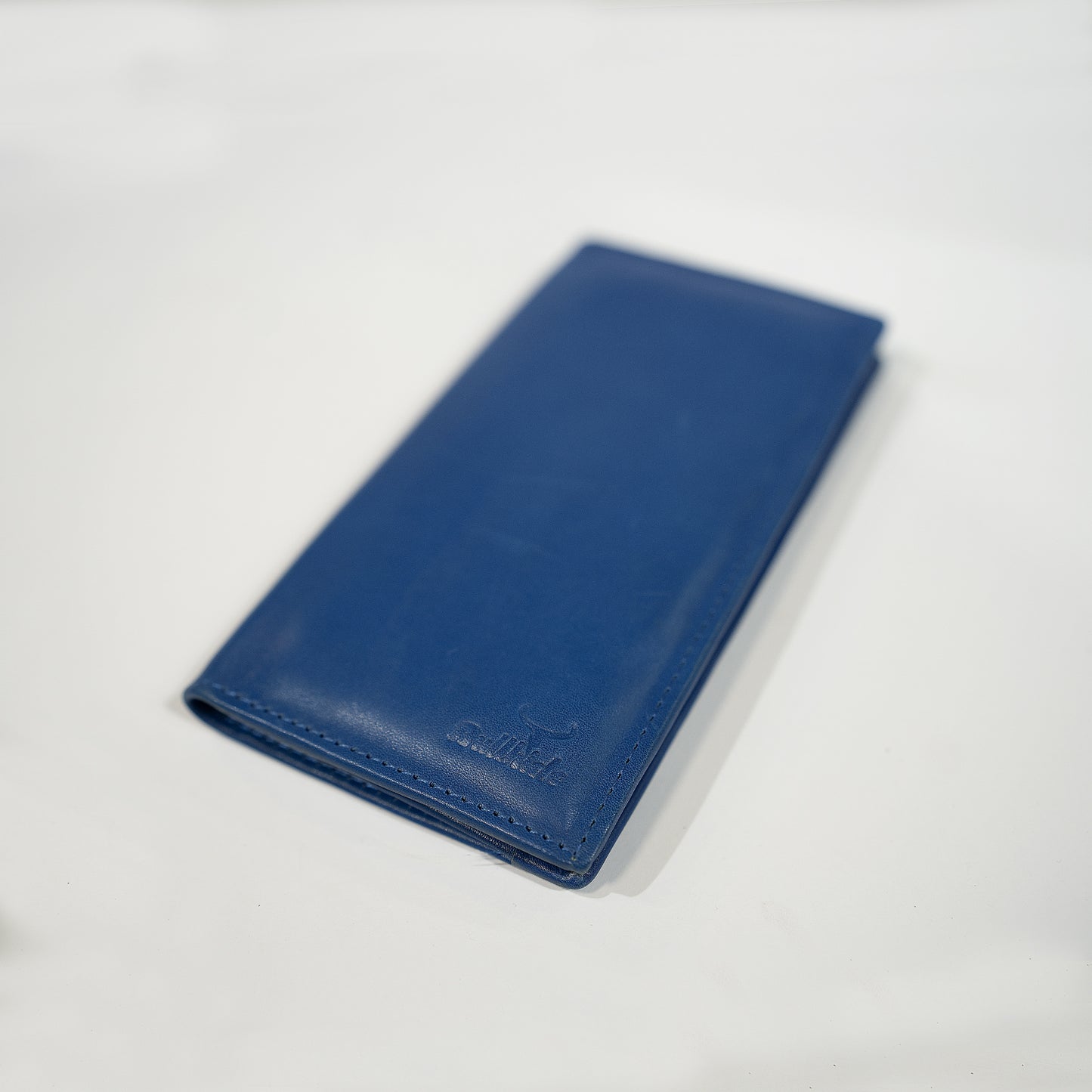 Royal Blue Genuine Leather Long Wallet – Slim & Stylish Unisex Design
