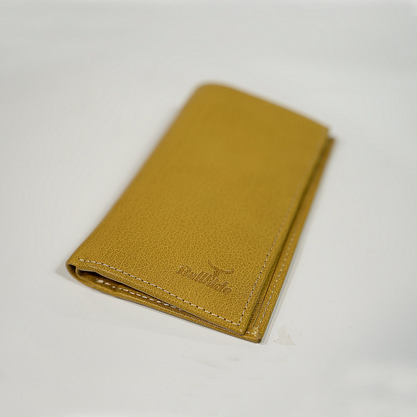 Mustard Yellow Genuine Leather Long Wallet – Slim Unisex Design