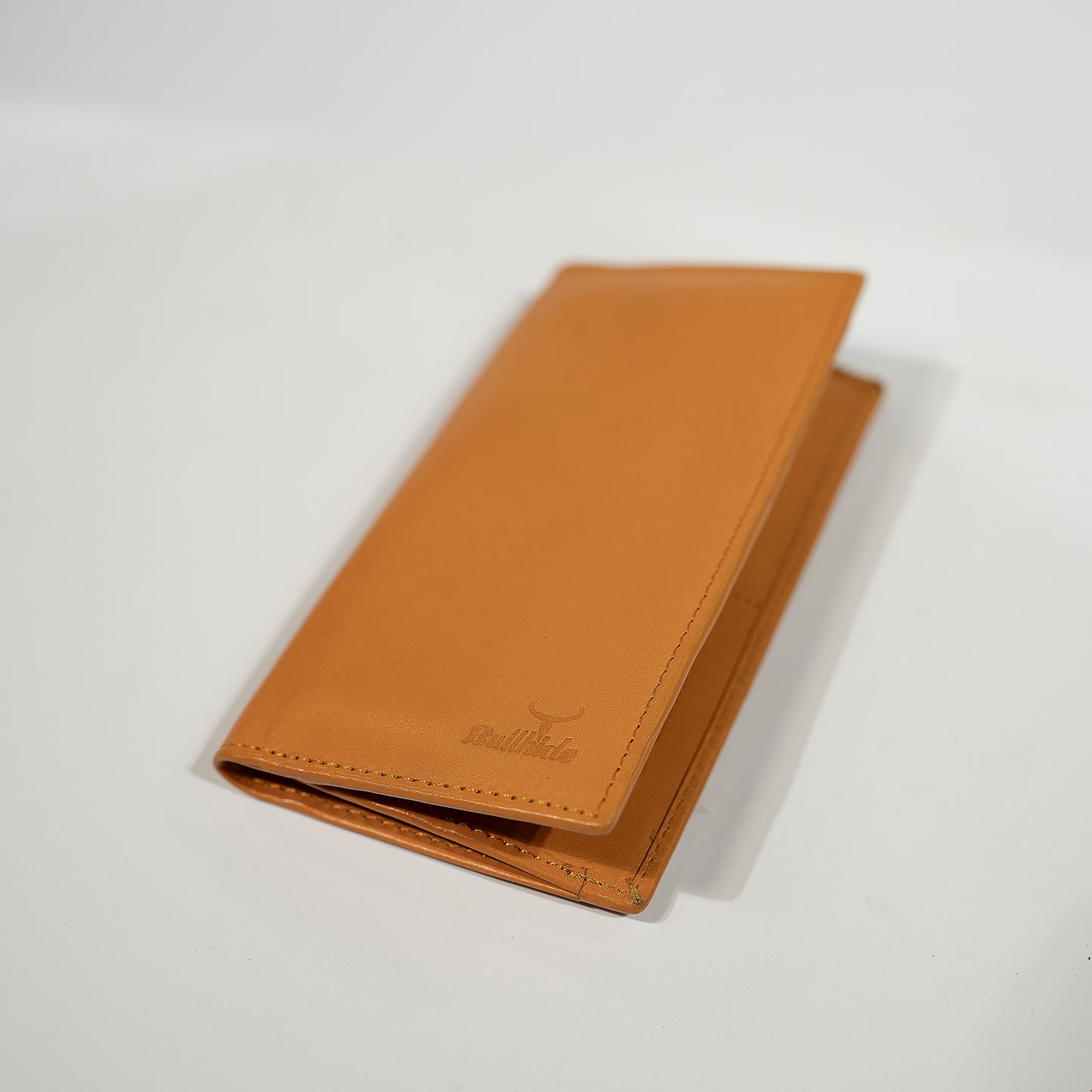 Camel Brown Genuine Leather Long Wallet – Premium Slim Design