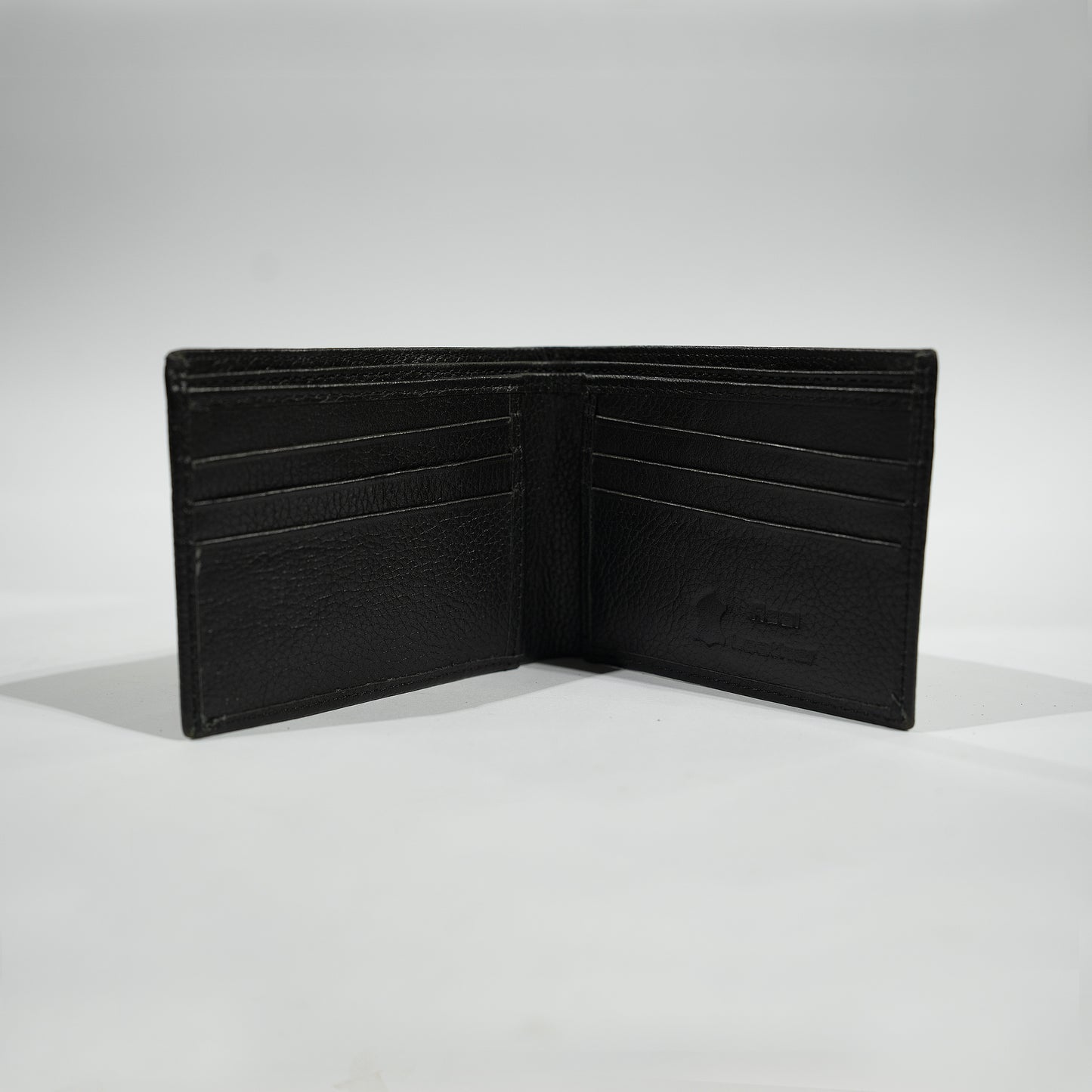 Black Genuine Leather Men’s Wallet – Perforated Slim Design