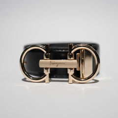 Black Genuine Leather Belt – Premium Golden Designer Buckle
