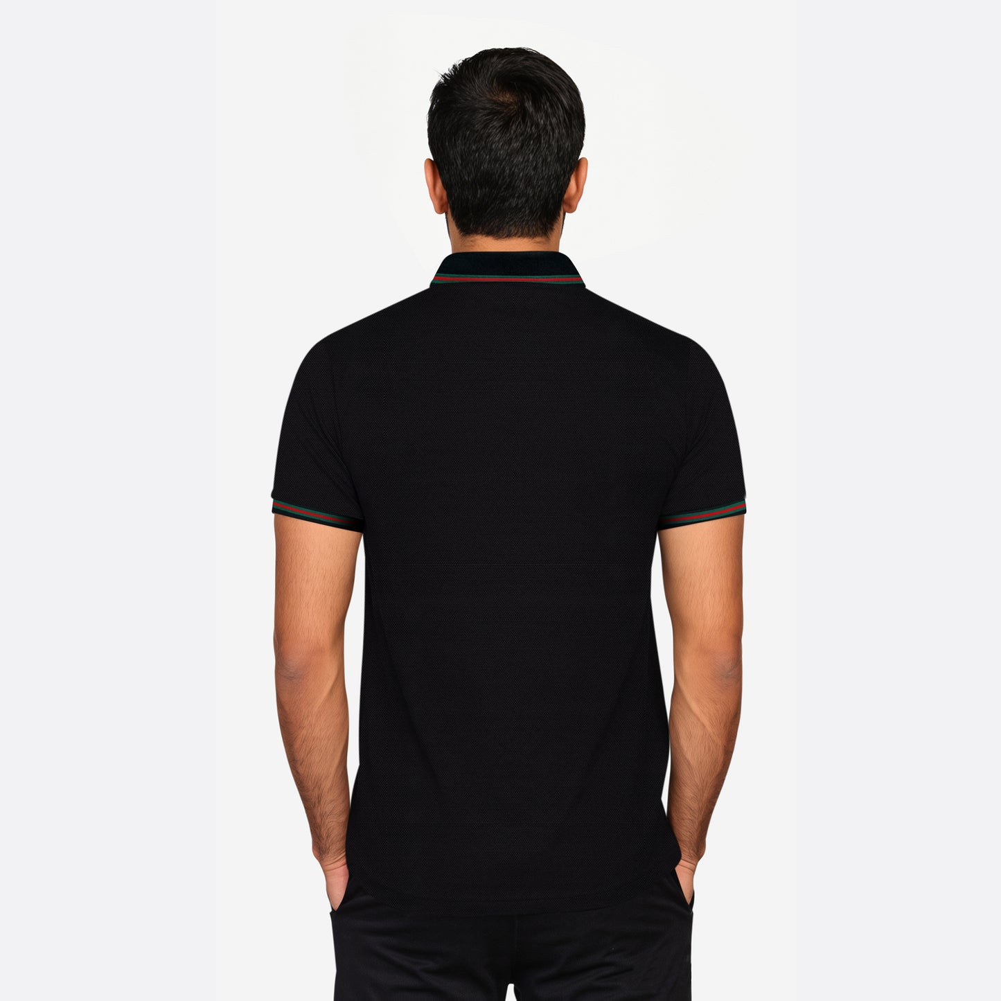Men’s Black Polo – Classic Badge Edition