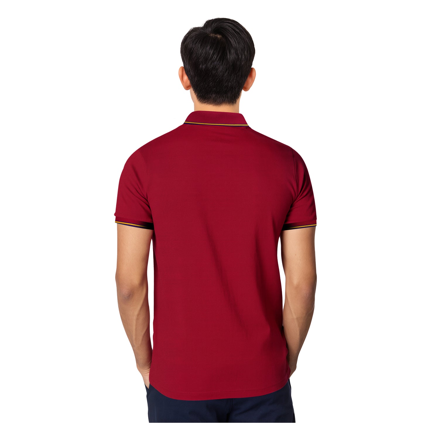 Maroon Polo – Crest Embroidery & Contrast Trim