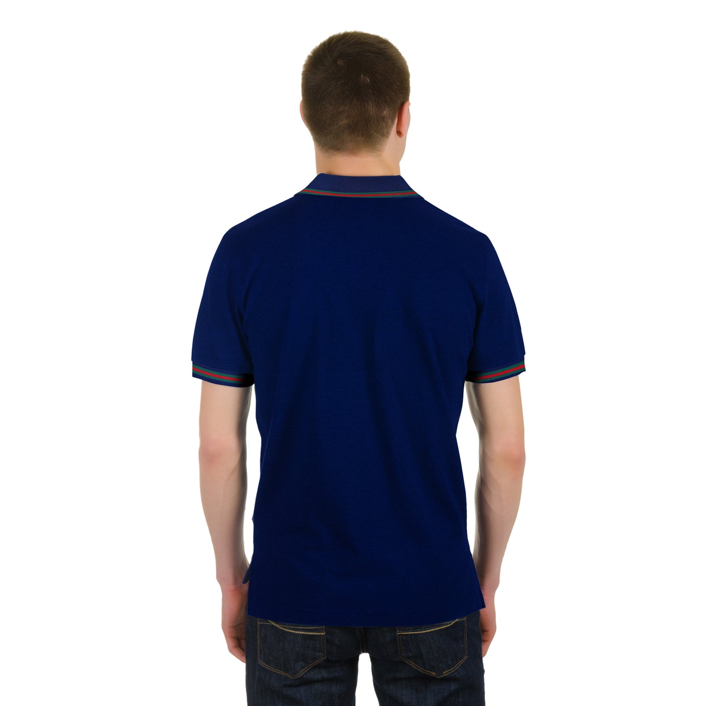 Men’s Navy Blue Polo – Badge Detail Edition