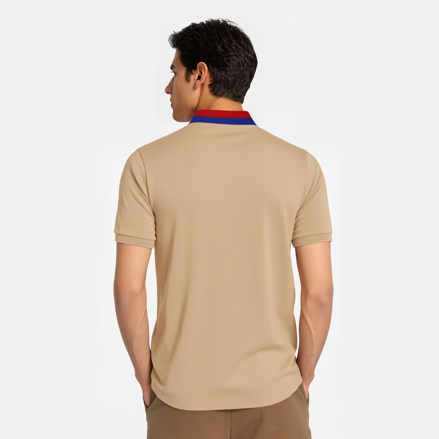 Men’s Beige Polo T-Shirt – Stylish Casual Wear