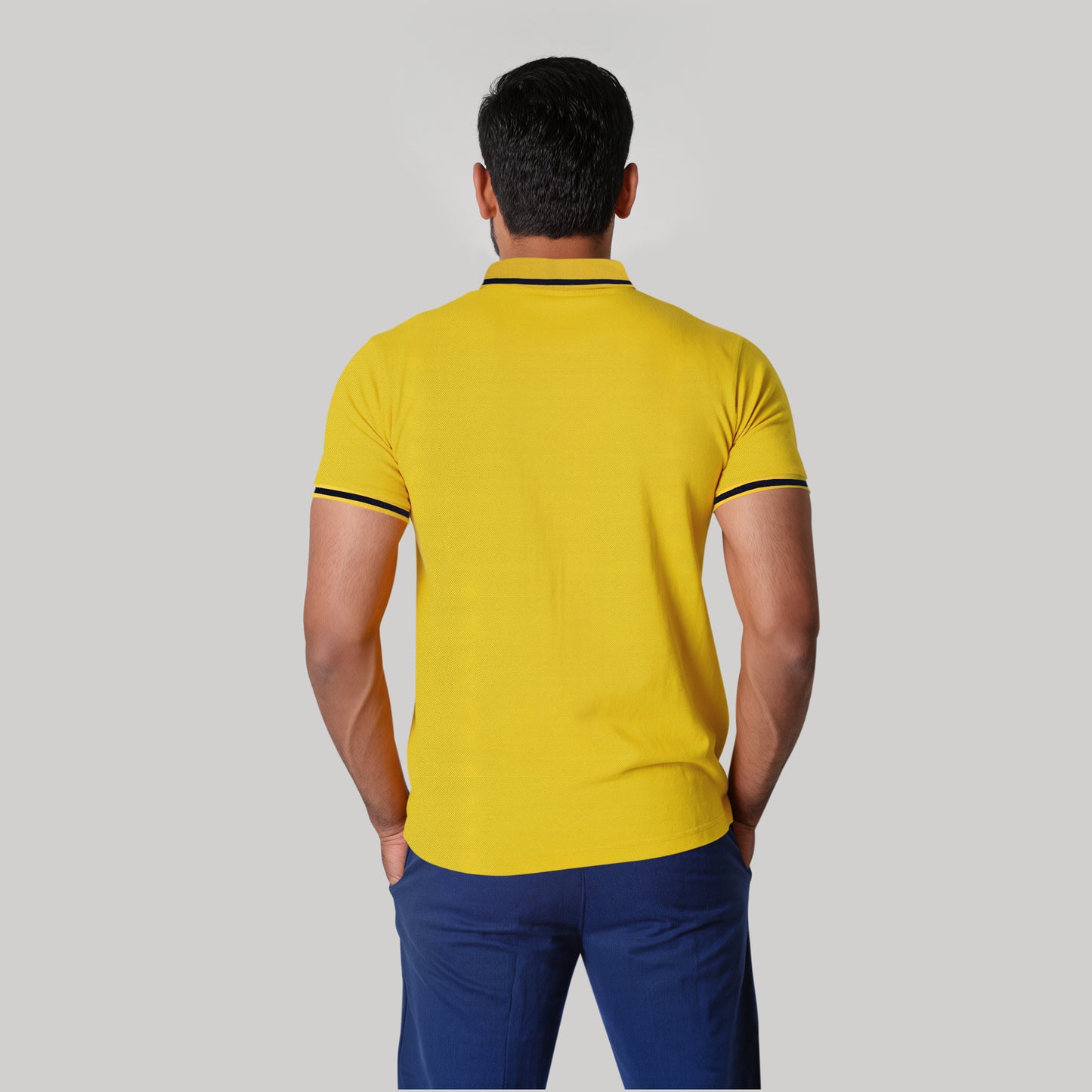 Men’s Yellow Polo – Premium Logo Collection