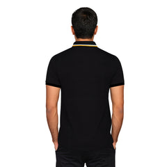 Men’s Black Polo – Yellow Contrast Logo Edition
