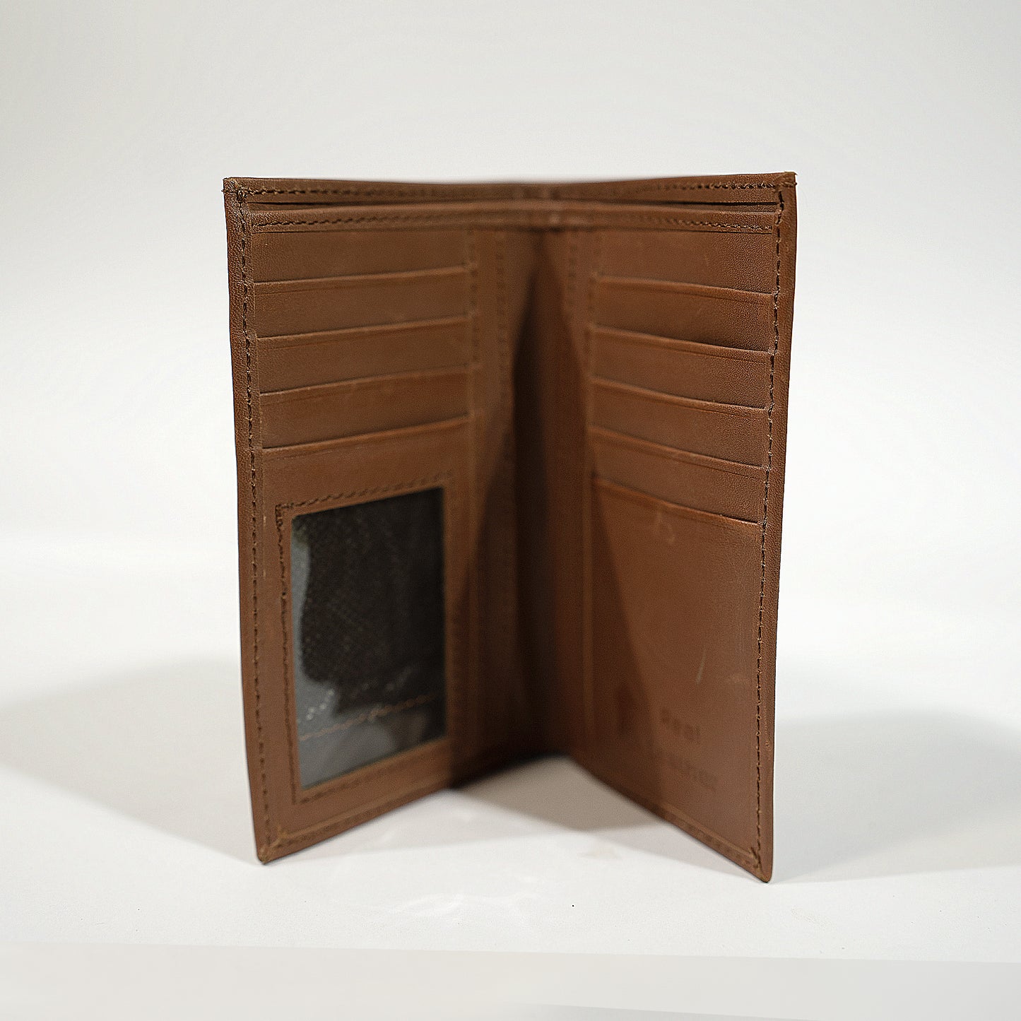 Tan Brown Genuine Leather Long Wallet – Classic Slim Design