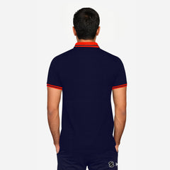 Men’s Navy Polo – Red Accent Logo Edition