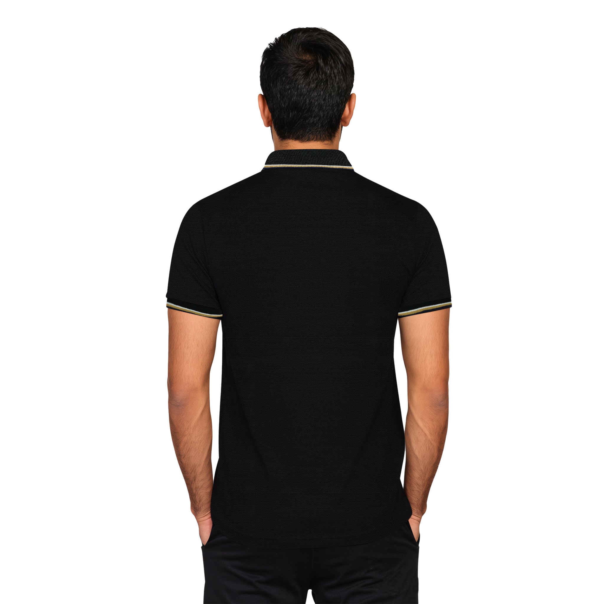 Hugo Boss Black Polo – Gold Logo & Contrast Trim