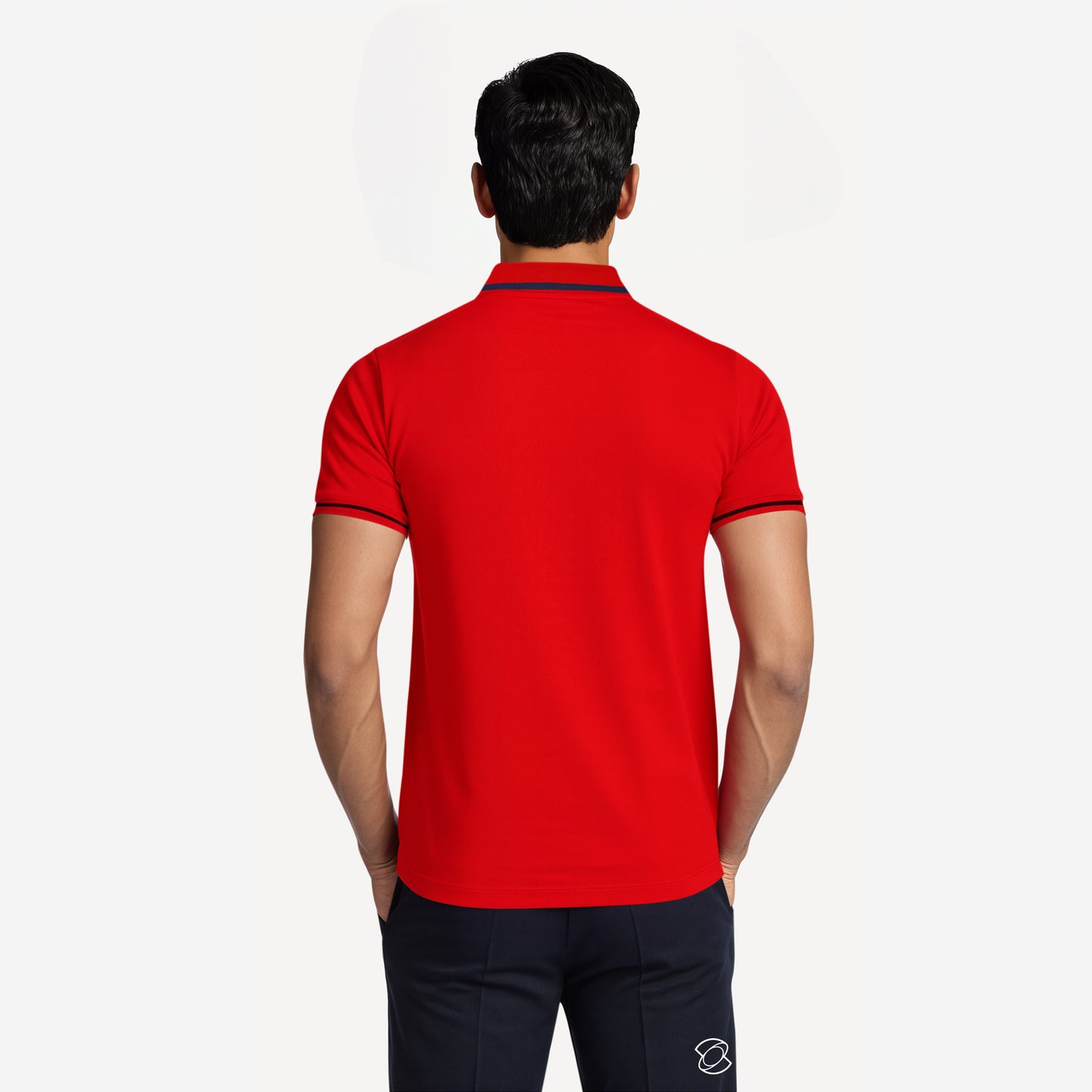 Men’s Red Polo – Signature Logo Edition