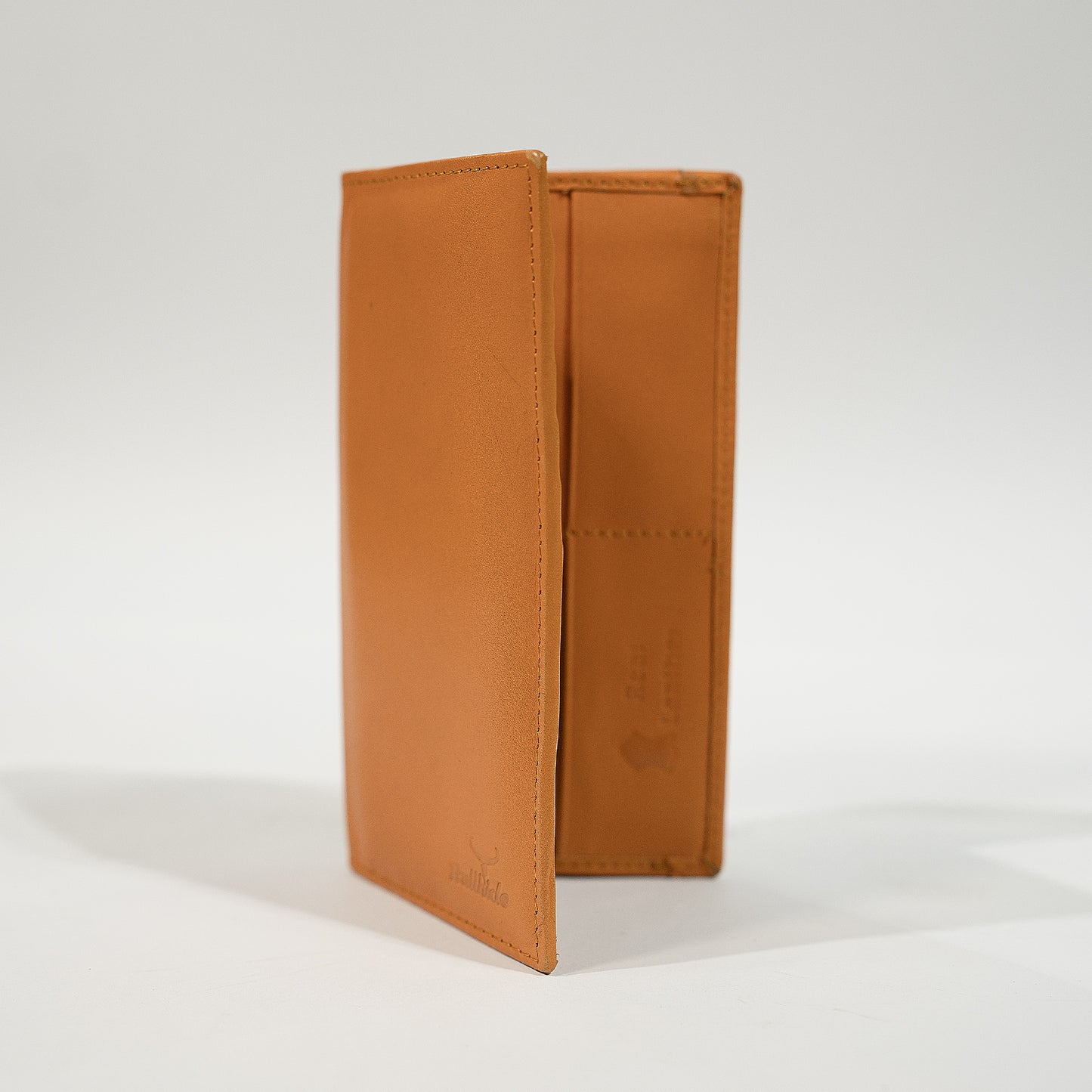 Camel Brown Genuine Leather Long Wallet – Premium Slim Design