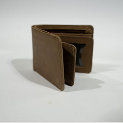 Light Brown Genuine Leather Men’s Wallet – Classic Slim Design