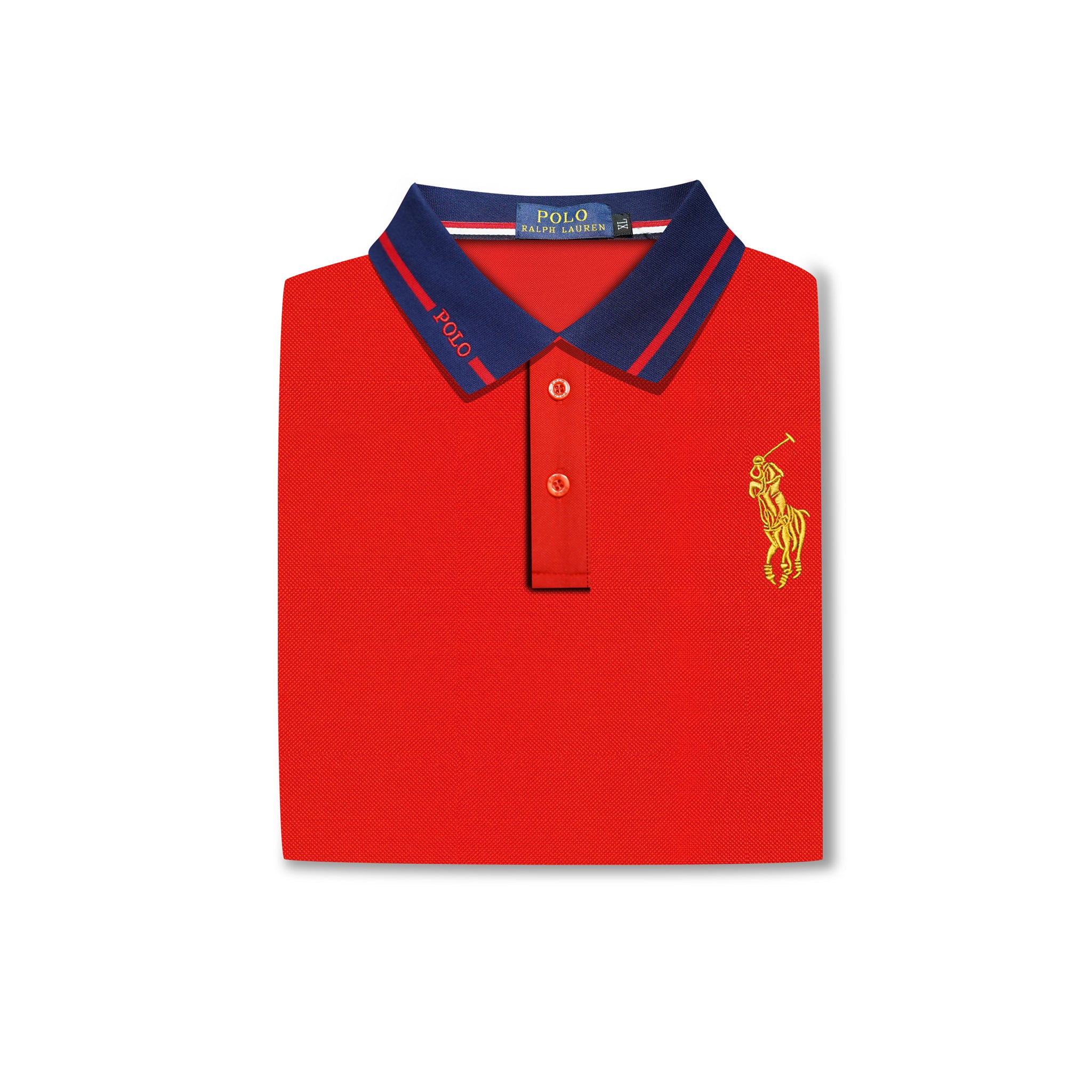 Men’s Red Polo – Signature Logo Edition