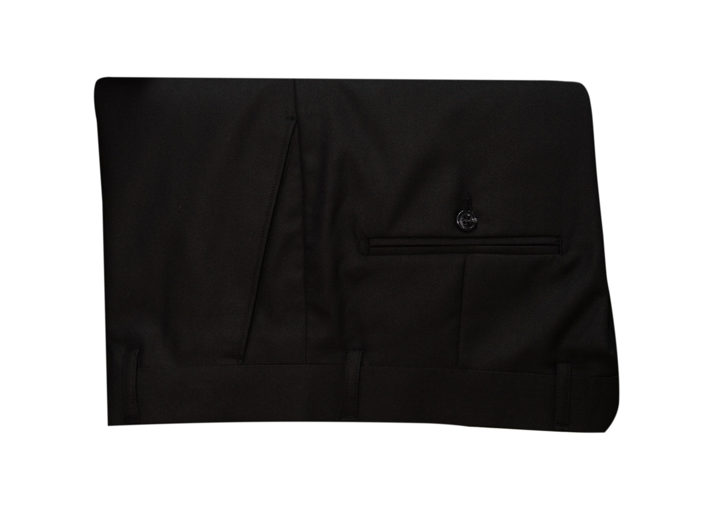 Black 3-Piece Men’s Suit with Golden Tie & Pocket Square