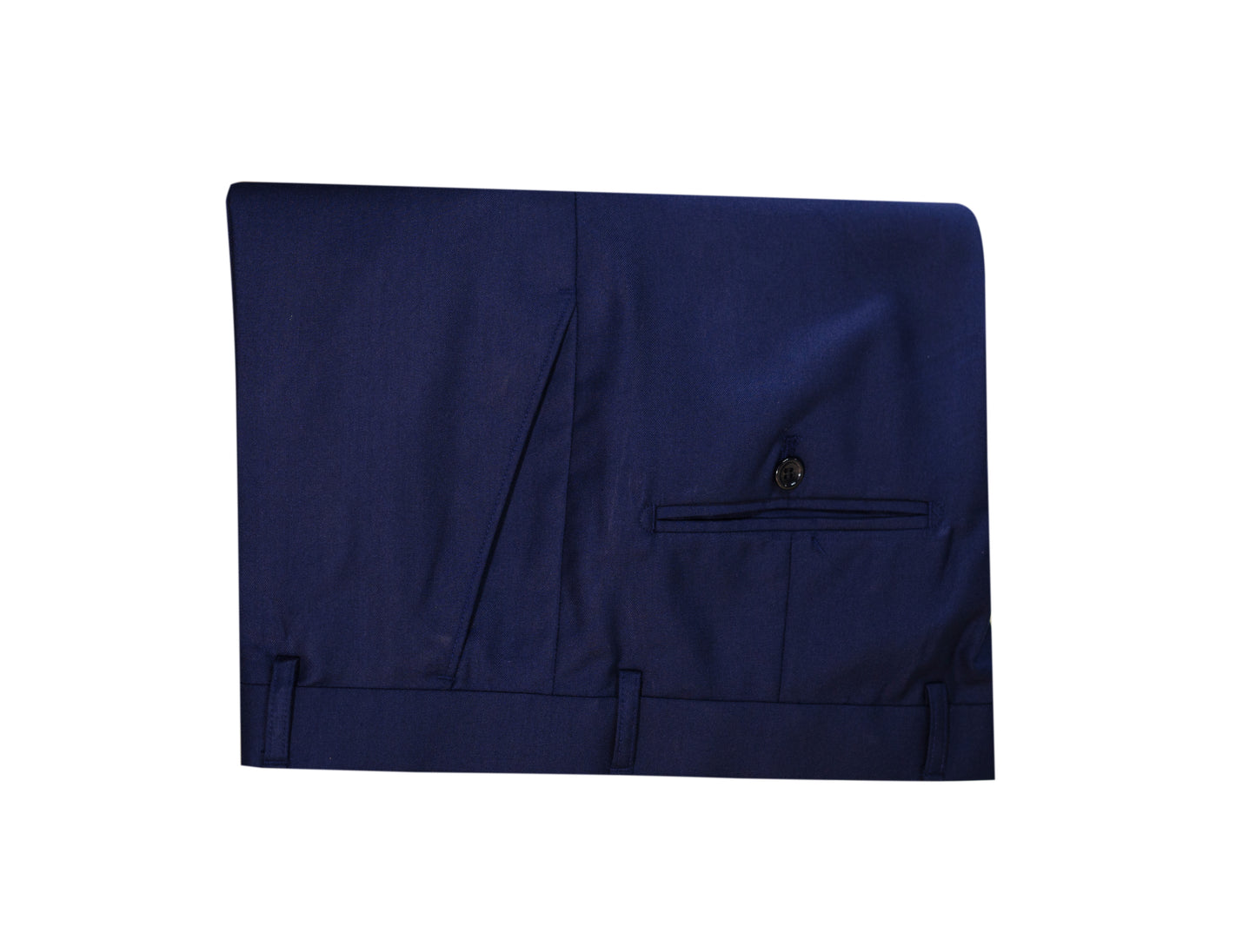 Royal Blue 3-Piece Men’s Suit with Matching Tie, Pocket Square & Chain Brooch