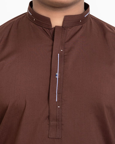 Brown Color Kurta Pajama.