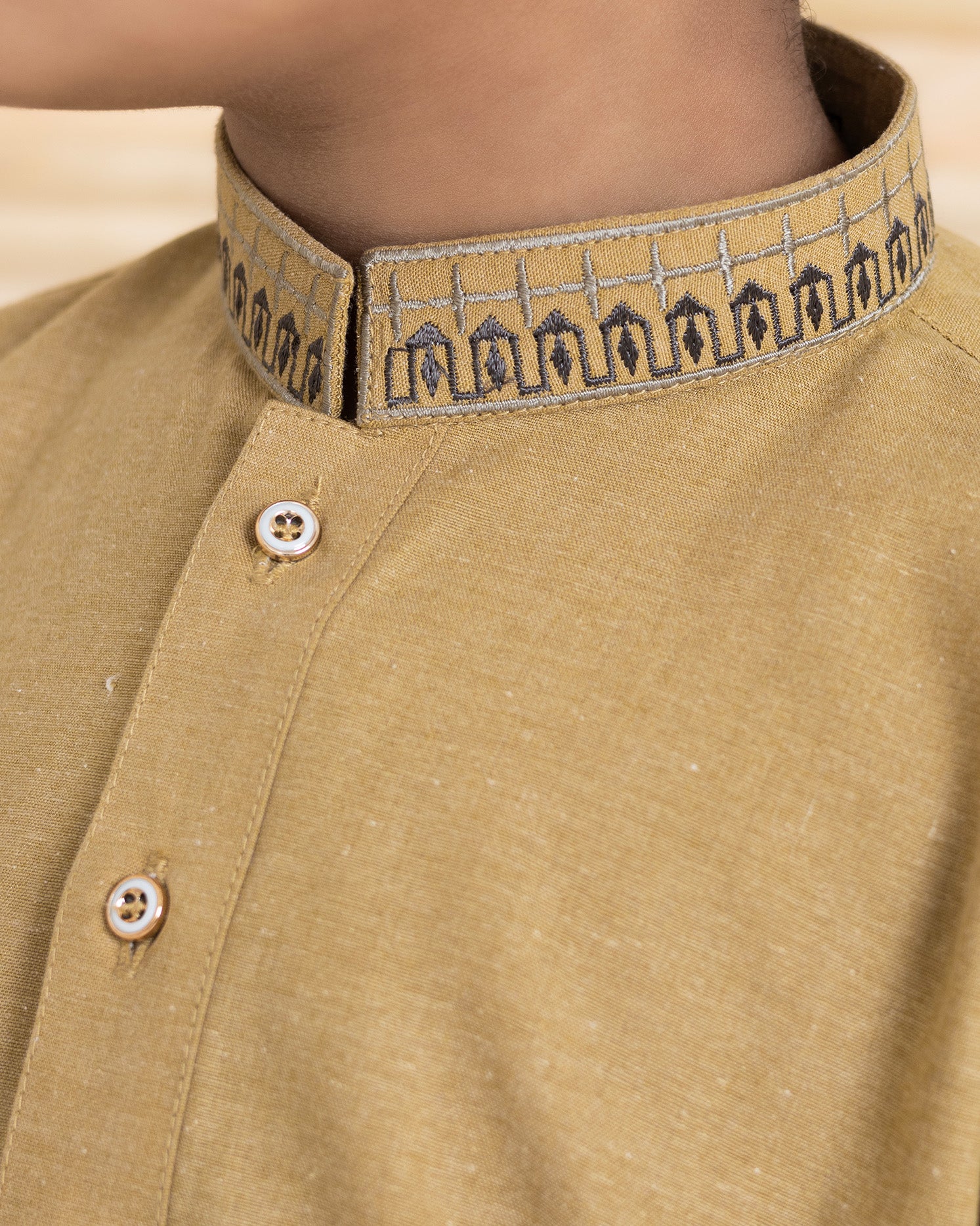 Yellowish Orange Color Kurta Pajama.