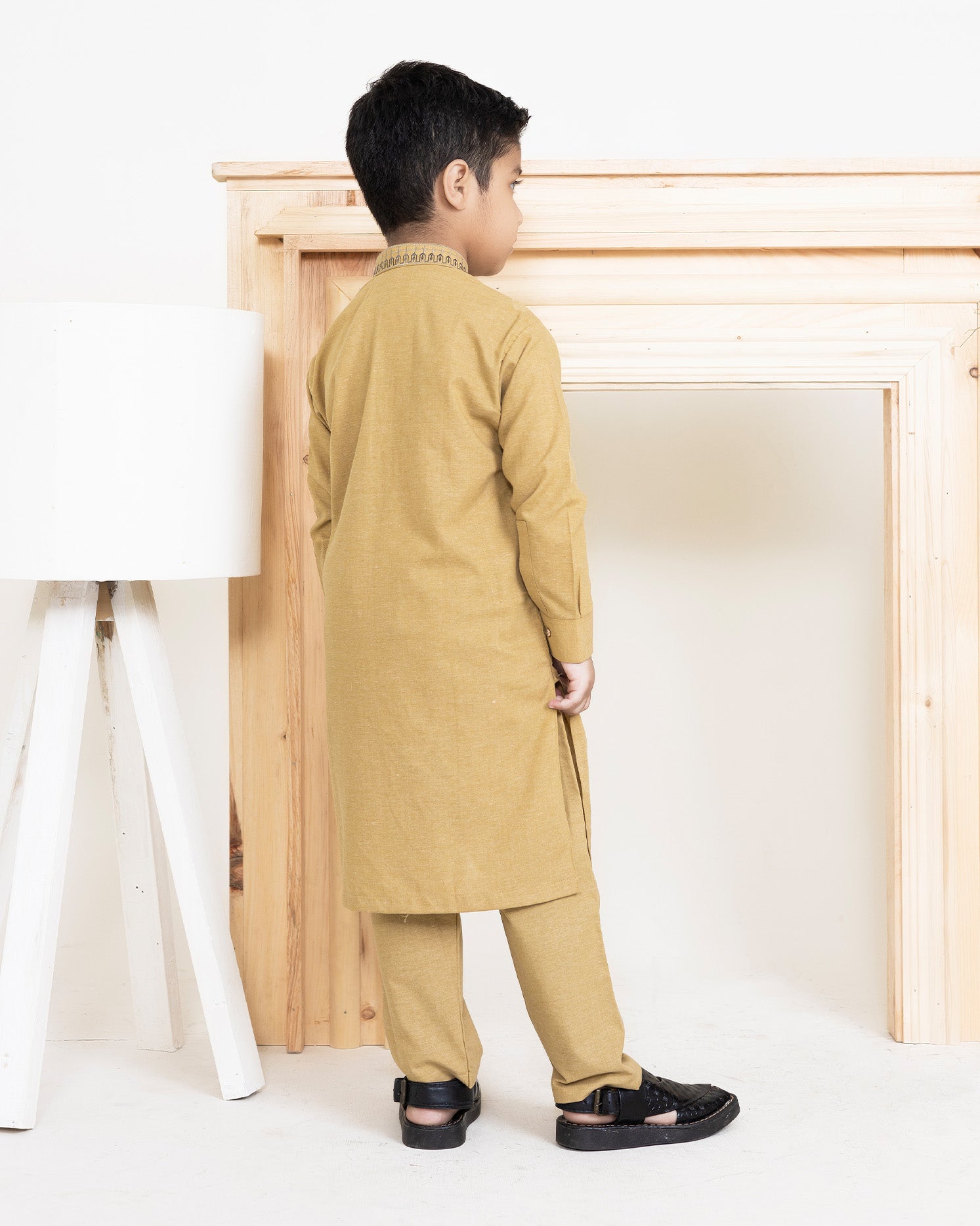 Yellowish Orange Color Kurta Pajama.