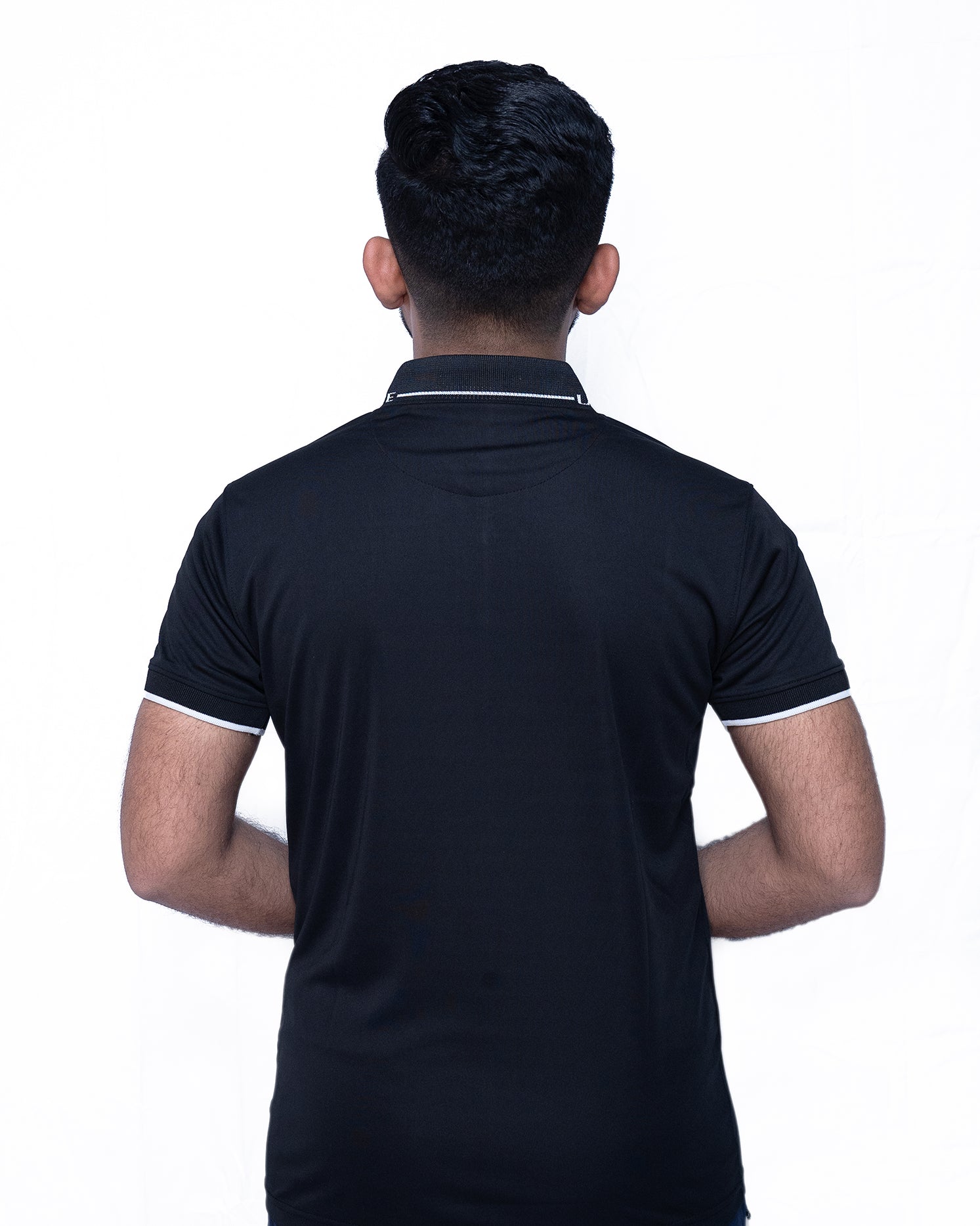 Black Color Polo T-shirt For Men