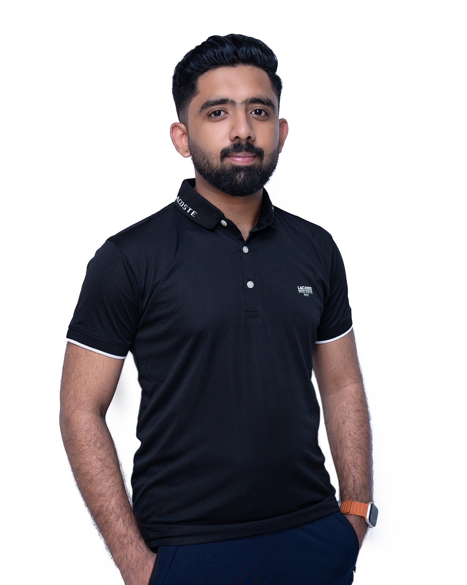 Black Color Polo T-shirt For Men