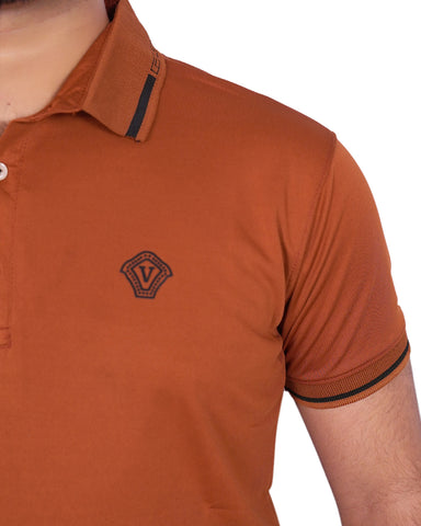 V Design Polo T-Shirt For Men