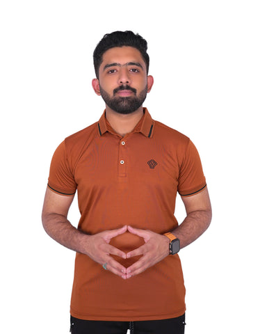 V Design Polo T-Shirt For Men