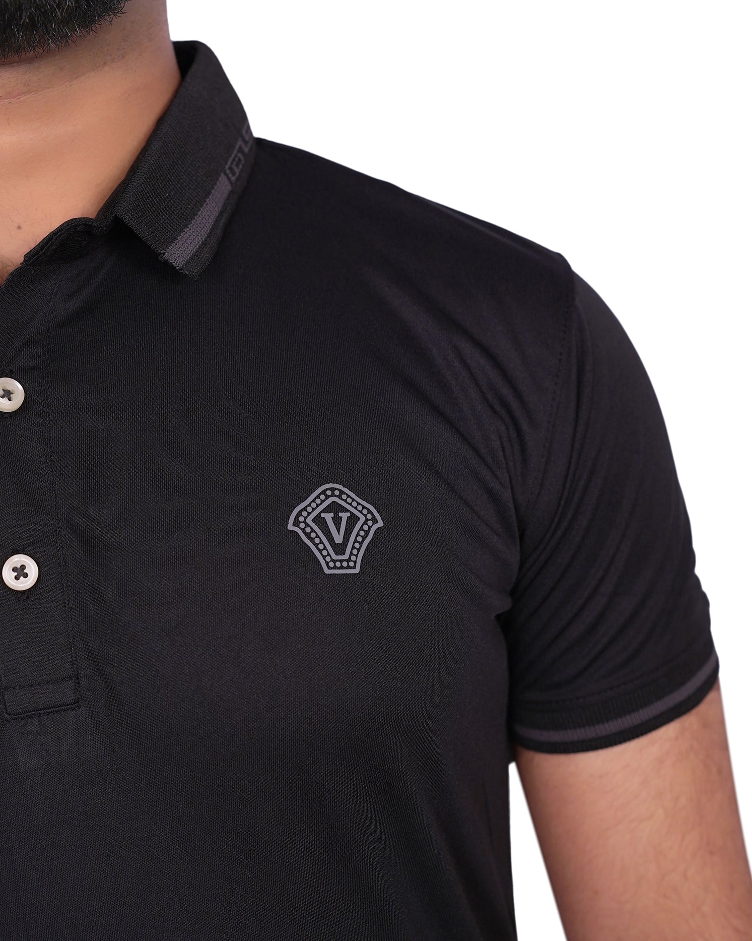 V Design Polo T-Shirt For Men