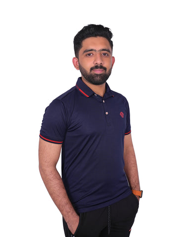 V Design Polo T-Shirt For Men